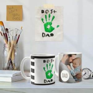 Customise Dad's mug this Father's Day with kids art