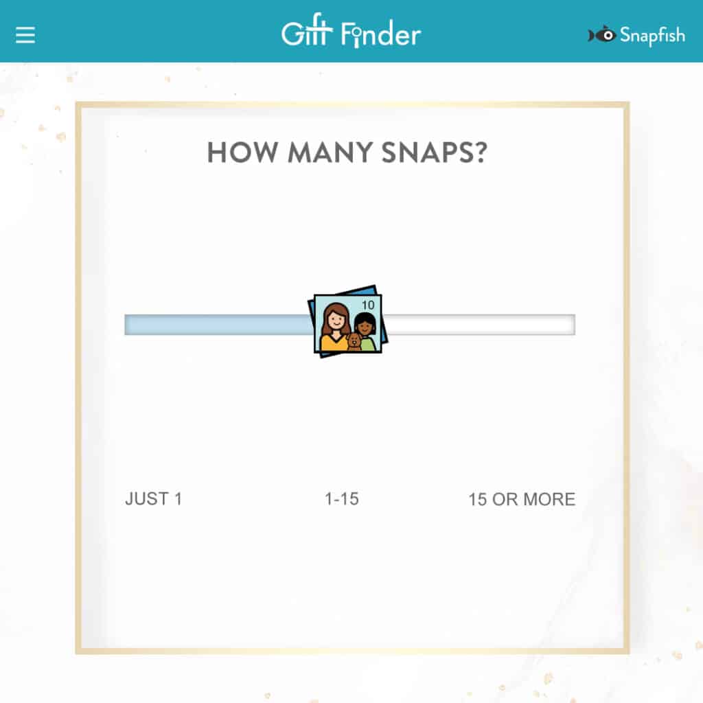 GiftFinder How many snaps