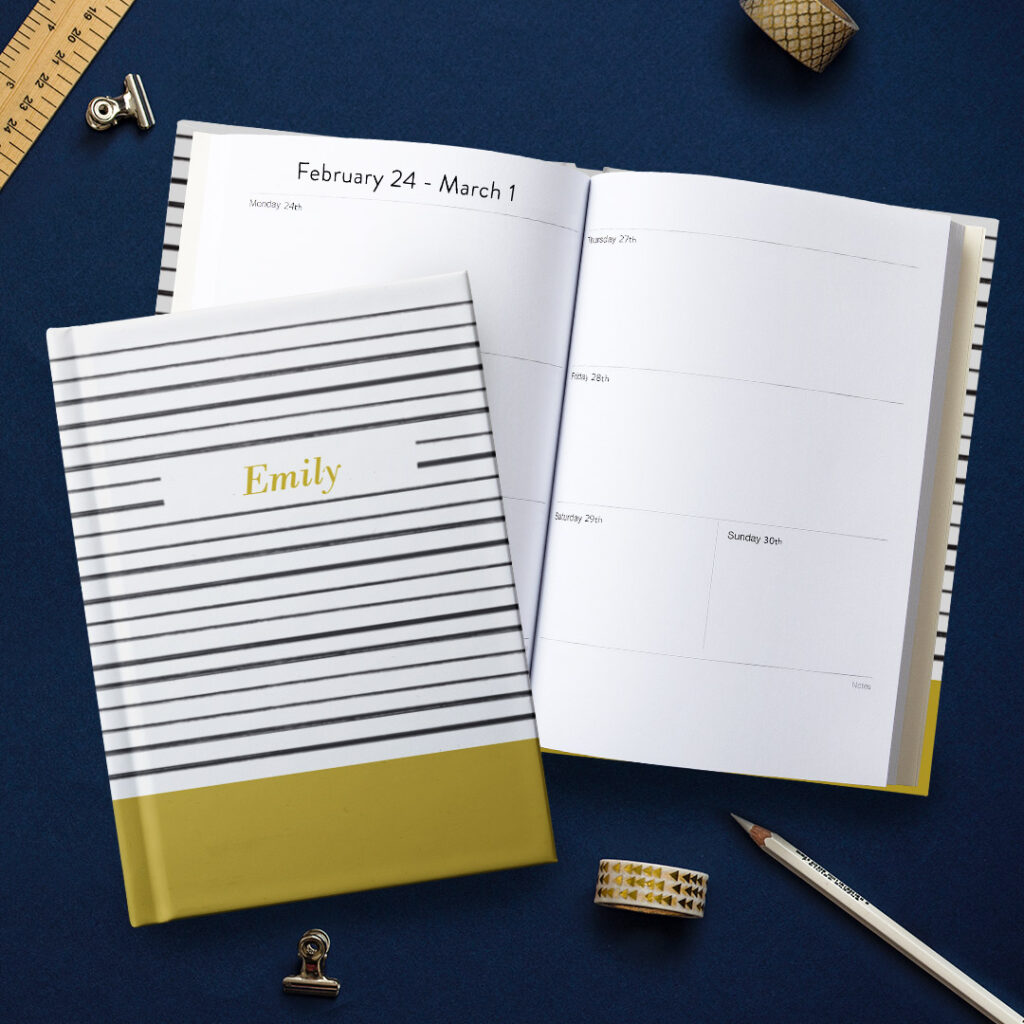 Personalised diaries are perfect to start off the New Year with