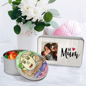 Customised tins of treasure for Mum