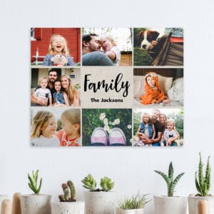 Create a collage photo print of friends & family