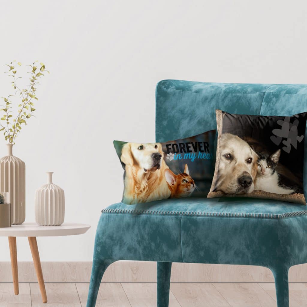 Create thoughtful condolence cushions with photos