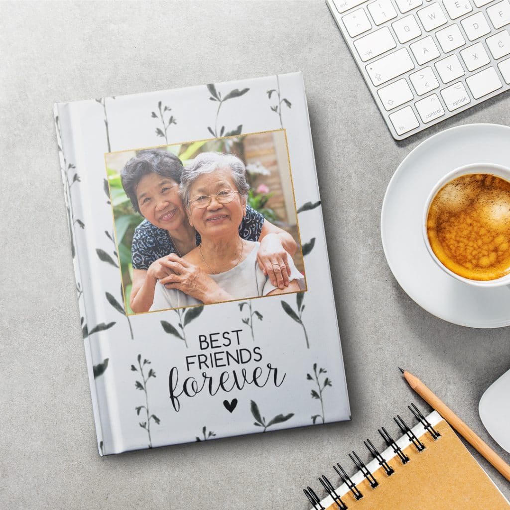 Make photo bereavement journals for jotting down notes and thoughts