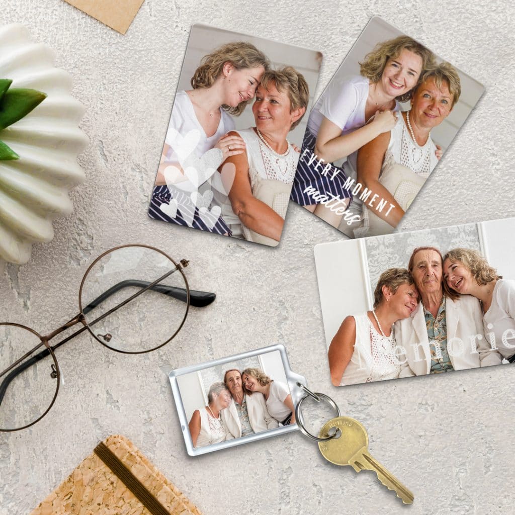 Make photo keyrings and fridge magnets to remember lost family members
