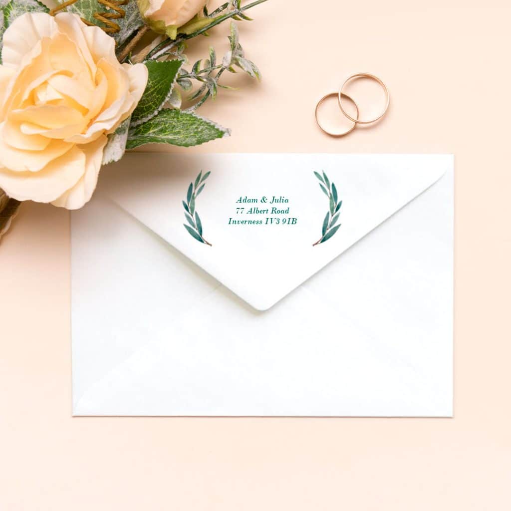 Customise the reverse flap of envelopes with return address information